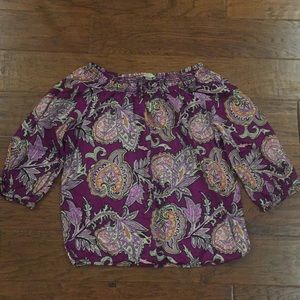 Ann Taylor Loft Peasant Blouse
